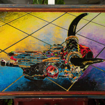 SKULL ON KITCHEN FLOOR